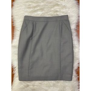 NWT Reiss Kent Straight Pencil Skirt Wool Blend Gray Size 8